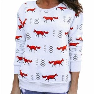 🦊🦊 LA Soul Fox Tree Round Neck Sweatshirt 🦊🦊